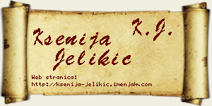 Ksenija Jelikić vizit kartica